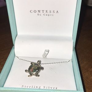 sterling silver turtle necklace